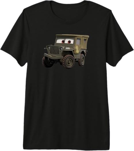 Disney PIXAR Cars Sarge 1942 Jeep Veteran T-Shirt Size S - 5XL Gift For Friends gallery