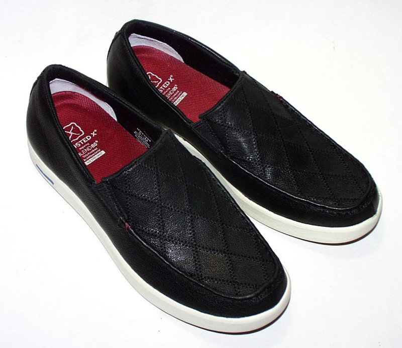 Twisted X Slip-On MBX0008 Antibacterial Footbed, Leather Upper, Black, 9.5M, New