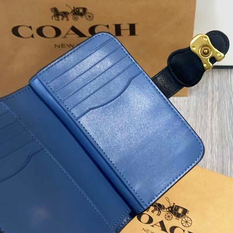 COACH Tabby Medium Wallet Signature Denim CA196 outlet New With Box gallery
