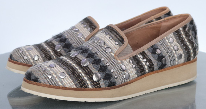 Donald J Pliner Betinaspfe $240 Women’s Loafers Shoes Size 7.5 M Woven Tapestry
