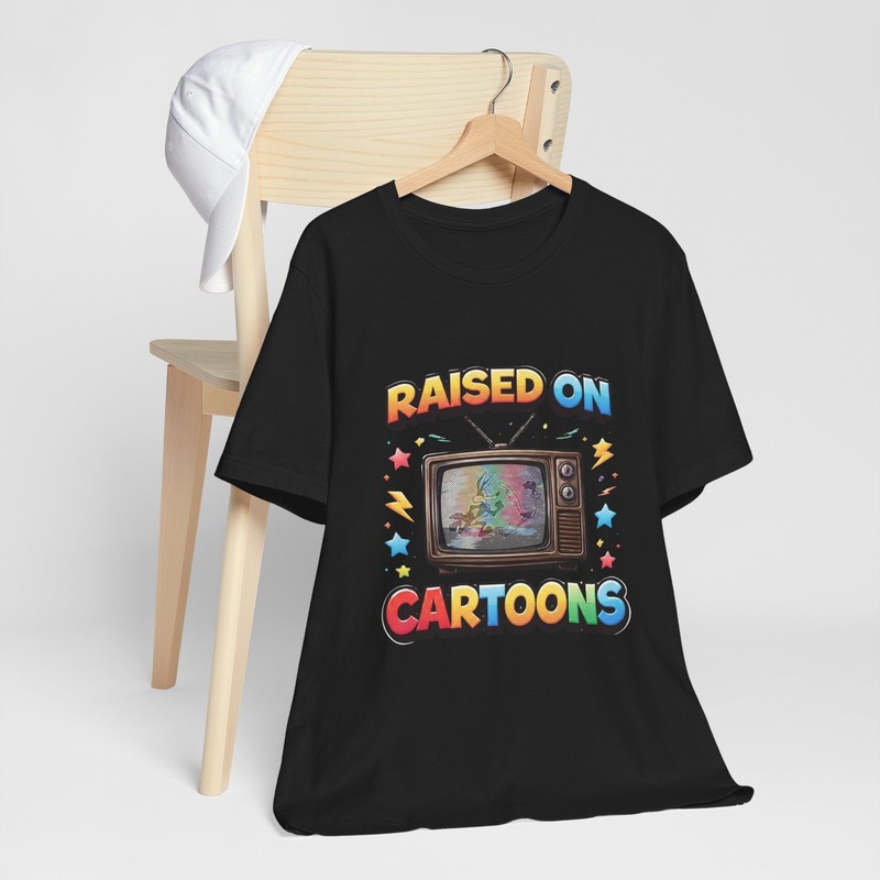 Raised on Cartoons Shirt, Retro 90s Nostalgia Tee, Vintage TV Graphic Tshirt