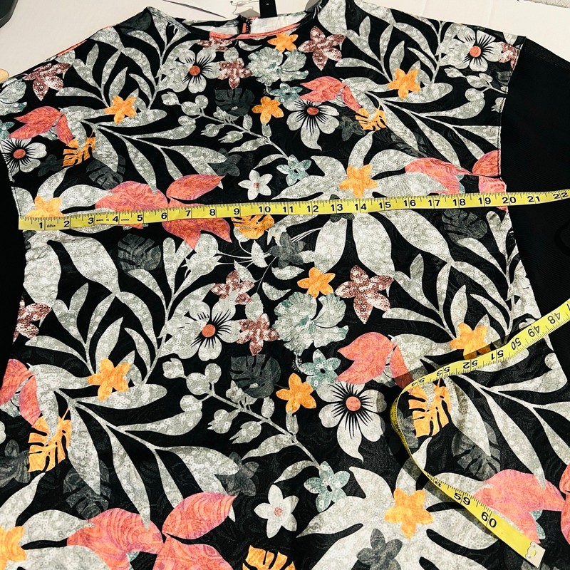 SHEIN Modely Floral Print Ruffle Sleeve Oversized Fit Dress Size XL NWT Multi gallery