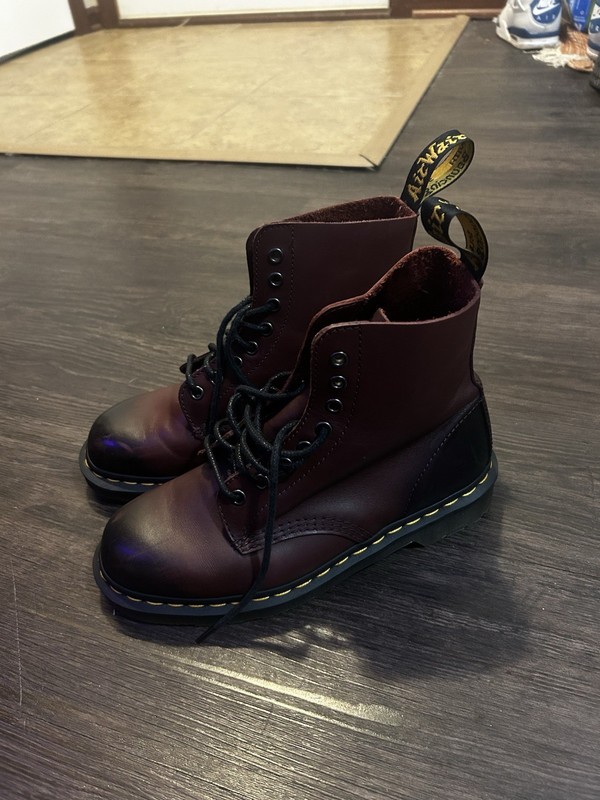 Dr. Martens Brown Leather Lace-Up Combat Boots Men's US 7 UK 6 EU 39 Comfort gallery