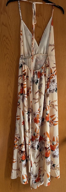 Simplee Lace Up Backless Pleated wrap Dress Size Small New Sundress NWT gallery