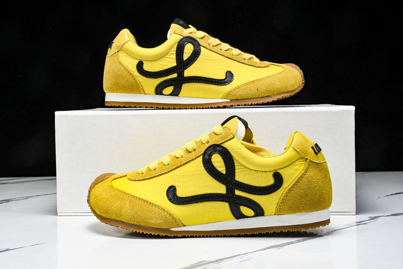 LO*WE Ballet Runner 2.0 Yellow/White/Black Unisex Adults Casual Shoes Size 4-11