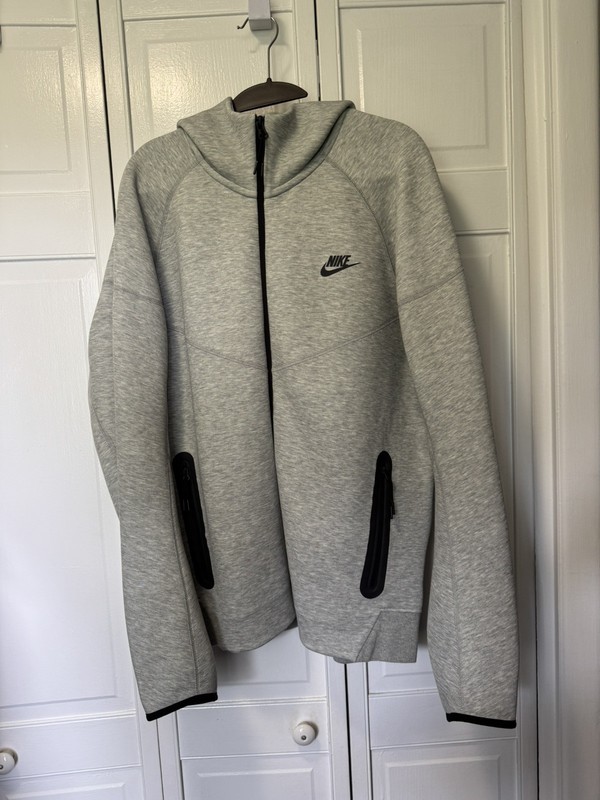 Nike Gray Tech Fleece Full Zip Hooded Hoodie Men’s Size L