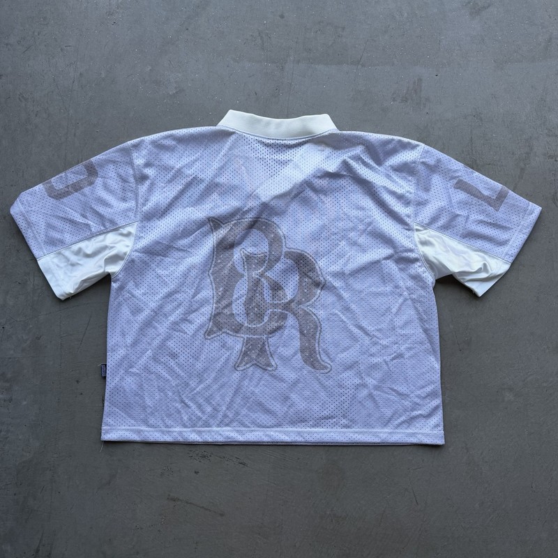 BSRABBIT Trippy Gang Sz M Mesh Jersey White Sold Out Rare Brighter Days 2526FW gallery