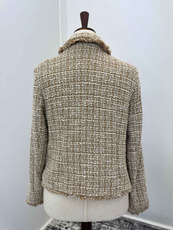 Laundry By Shelli Segal Camel Tweed Jacket Size M gallery