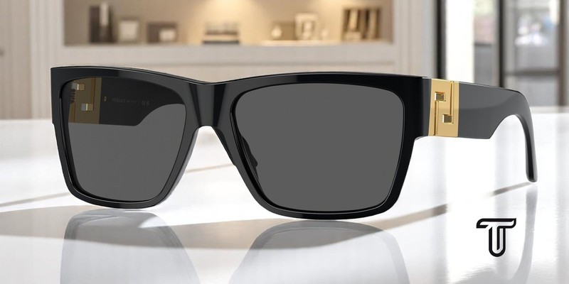 VERSACE VE4296 GB1 87 Black Gray 59 mm Men’s Sunglasses