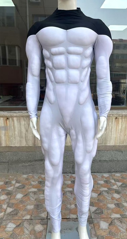 Black White Muscle Suit Customised Muscle Suit Custom Cosplay Costume for Men gallery
