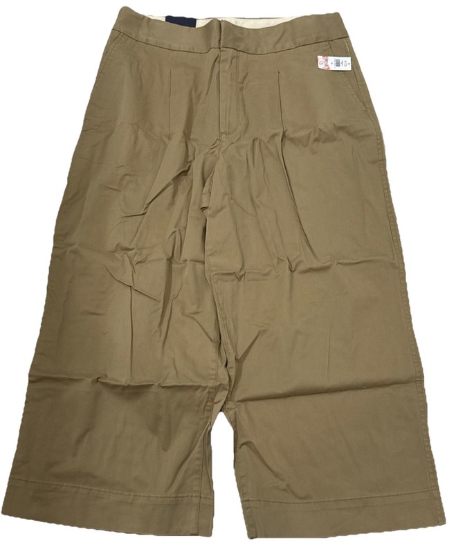 GAP Size 16 High Rise Stretch Pleated Ankle Khaki Wide Leg STREETWEAR NEW