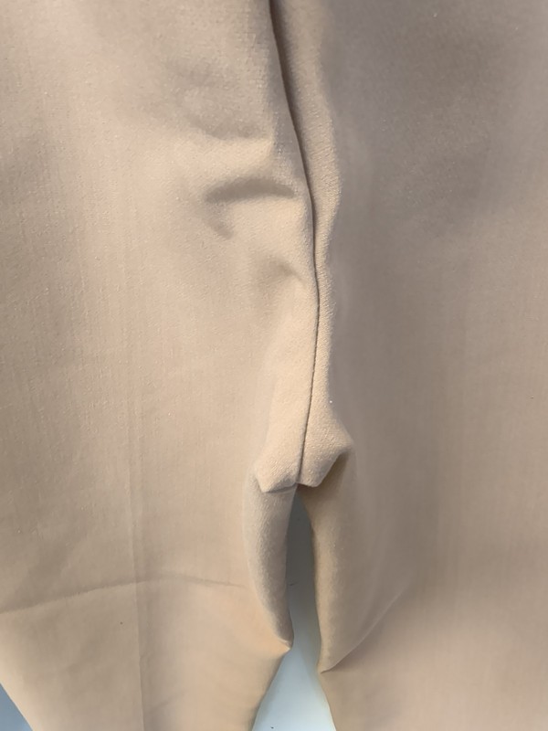 Zara Women’s Large Beige Solid Flat Front Dress Pants Zip Hook & Eye L gallery