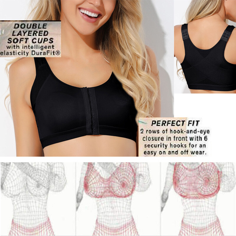 US Women Posture Corrector Bra Wireless Back Support Lift Up Yoga Bra Shapewear gallery