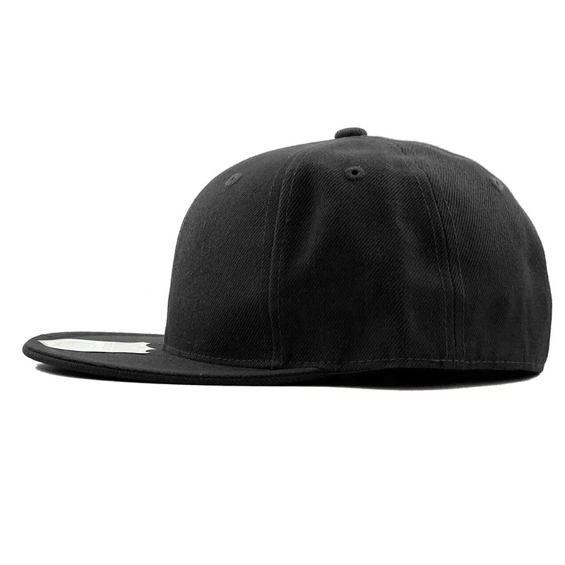 Premium Solid Fitted Baseball Cap Hat Blank Plain Flat Bill 9-Sizes Trucker gallery