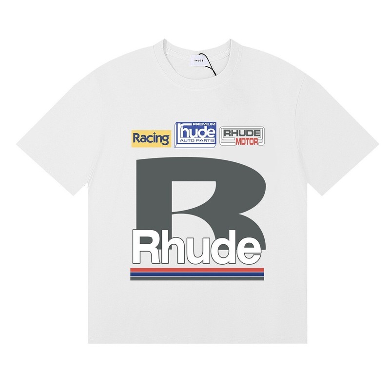2025 RHUDE Men Women High Quality Letter Cotton Short Sleeve POLO T-Shirt S-2XL gallery