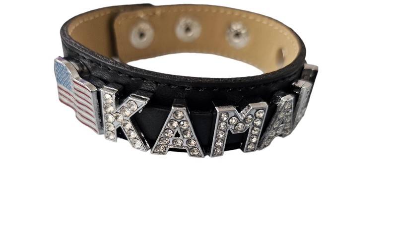 Kamala Harris 2024 Rhinestone Letter Bracelet – Vote Campaign President