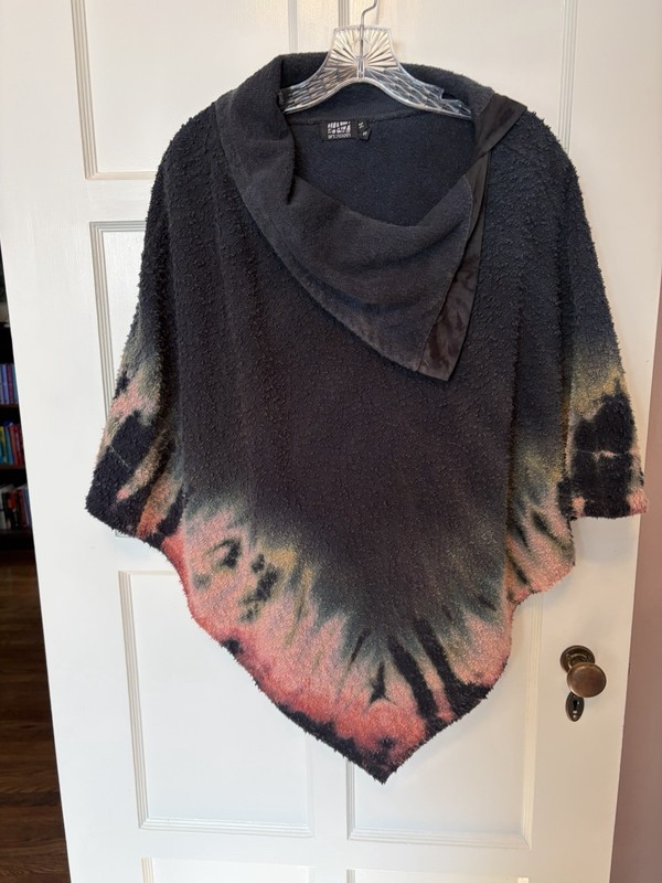 “Art Of Cloth” Hand Made Cape, Hand-dyed In Chagrin, Ohio Studio. Size S/M.