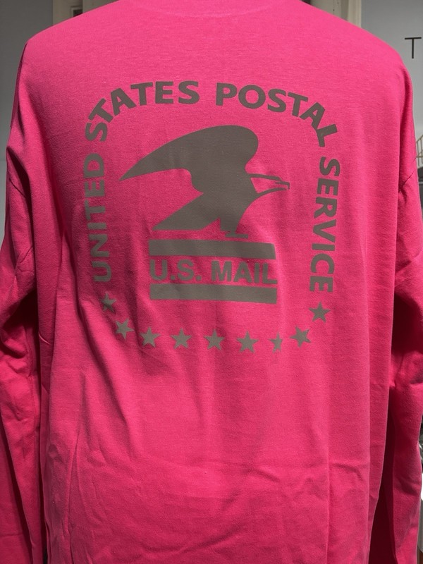 Customizable postal inspired tshirt. You pick shirt color and vinyl color.