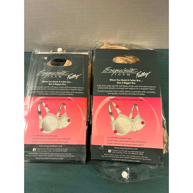 Exquisite Form Fully Original Support Bra 2 Pack Beige 48DD Style 5100532 New gallery