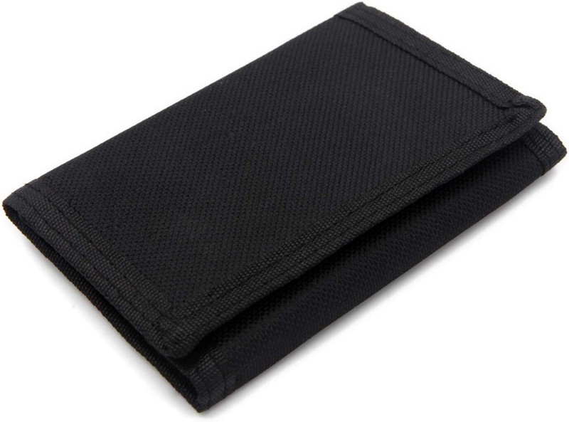 JONYEE RFID Wallet Nylon Trifold Wallets for Men,Mini Trifold Organizer Black