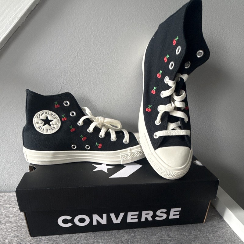 Converse Chuck Taylor All Star High Top Canvas Cherry Print Black/Egret/Red