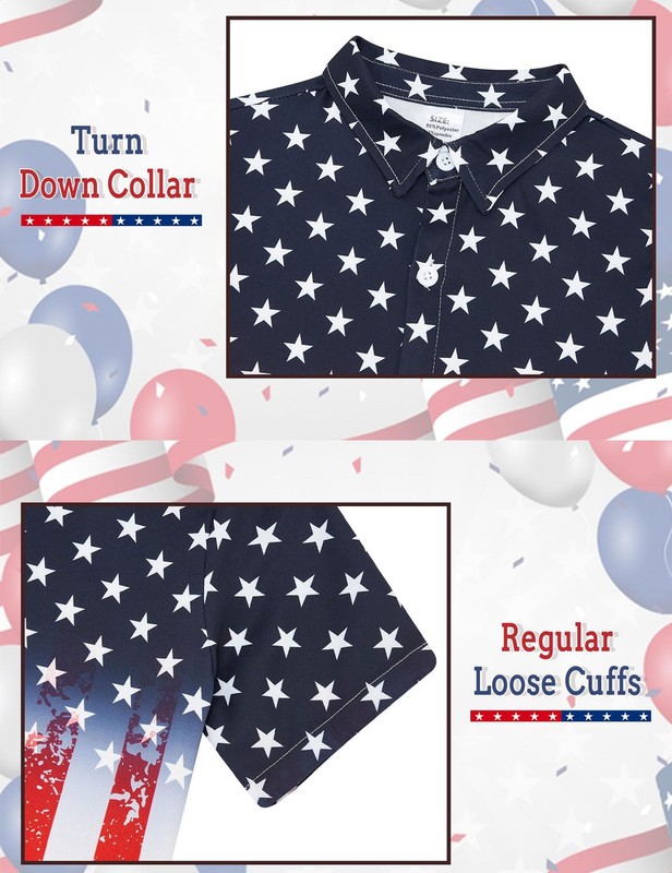 3t 4t Kids American Flag Shirts Toddler Boys USA Button Up Patriotic Shirt fo... gallery