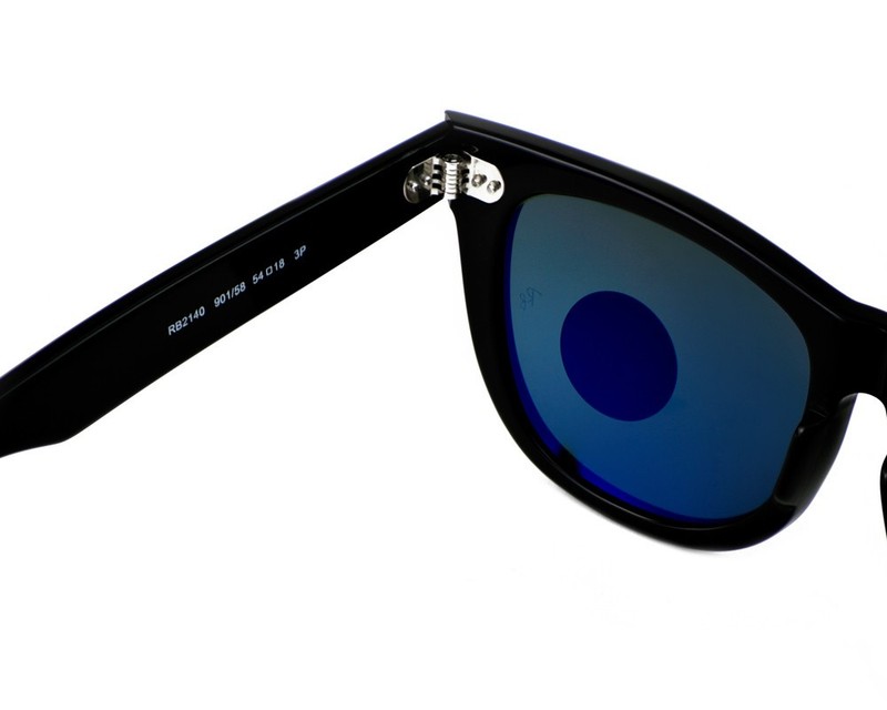 Ray-Ban Sunglasses RB2140 Original Wayfarer Clasic Black Frame Green Lens 54mm gallery