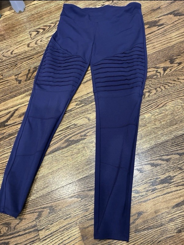 Lot Of 2 NWT LuLaRoe Luxe Moto Leggings Size 3XL (24-26) Green And Navy Blue gallery