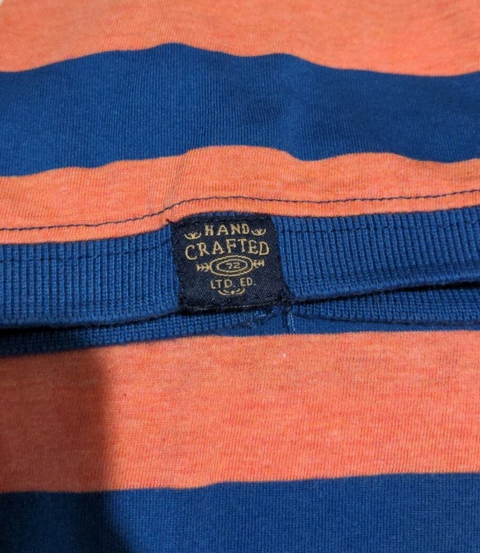 Denim & Co Superior Motive Limited Edition Product Orange Blue Stripe Polo Shirt gallery