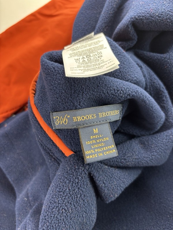 Brooks Brother Jacket Reversible Orange Navy Medium gallery