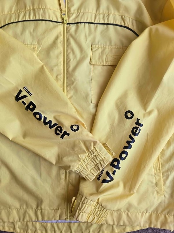 Shell V-Power Clubsmart Racing Jacket Yellow Windbreaker Y2K Motorsport Size M gallery