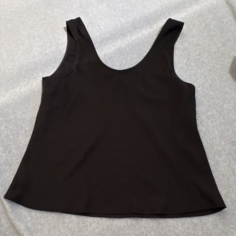 A New Day Women’s Black Scoop Neck Sleeveless Wide Strap Tank Top L Recycled gallery