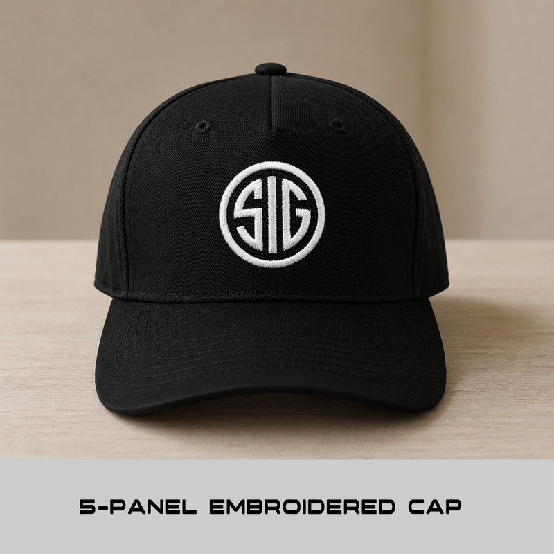 SIG Sauer Logo Embroidered Baseball Cap, Adjustable Unisex Fit