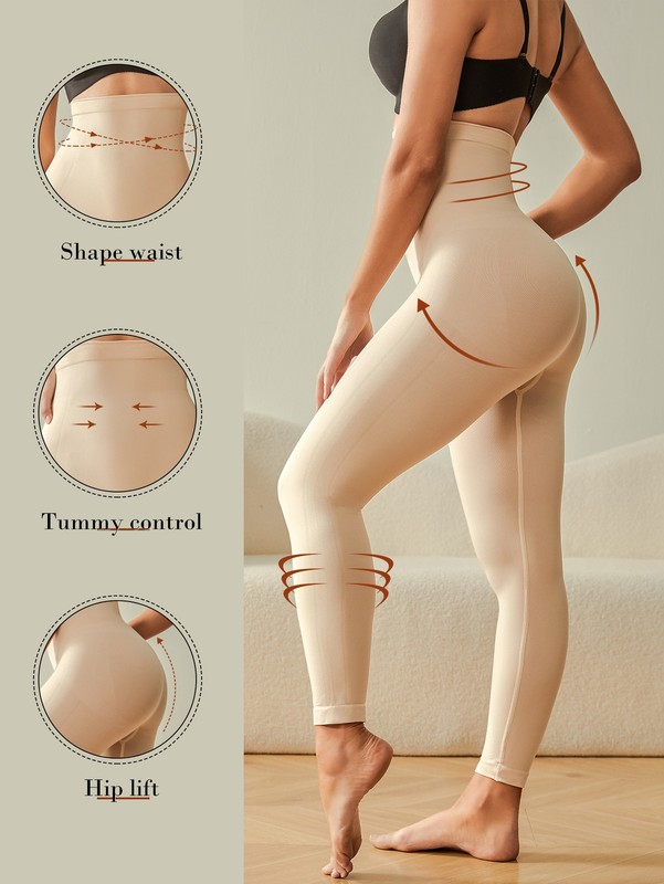 Slimming Anti Cellulite Compression Leggings Leg Shaper High Waist Black Pants gallery
