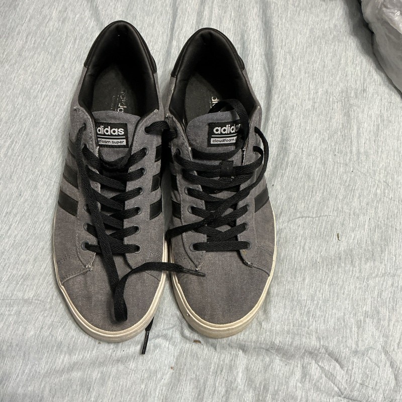 adidas Neo Cloudfoam Super Daily Shoes Men, Size 10 Gray/Black