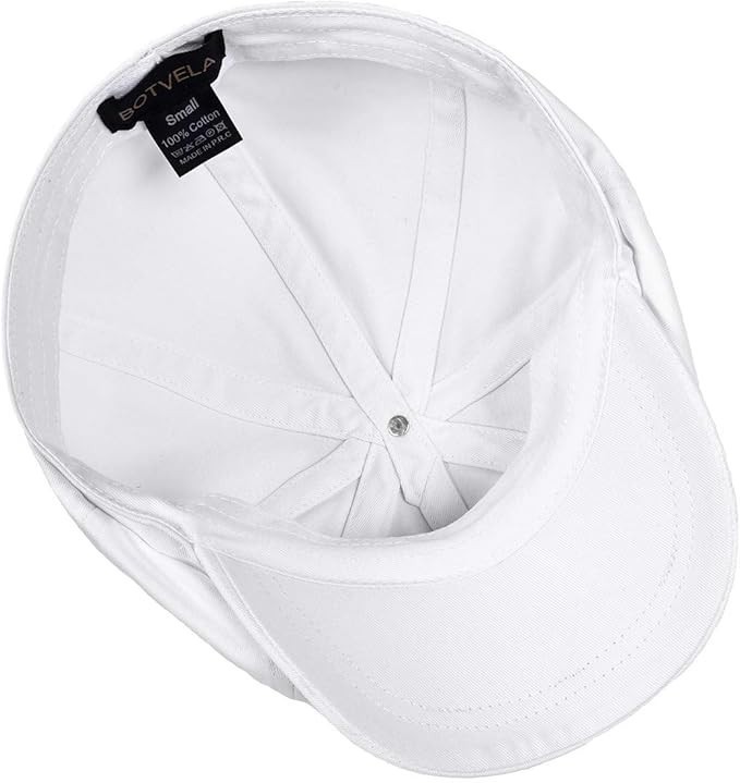 White Vintage Retro Newsboy Baker Boy Flat Ivy Gatsby Cabbie Driving Golf Hat gallery
