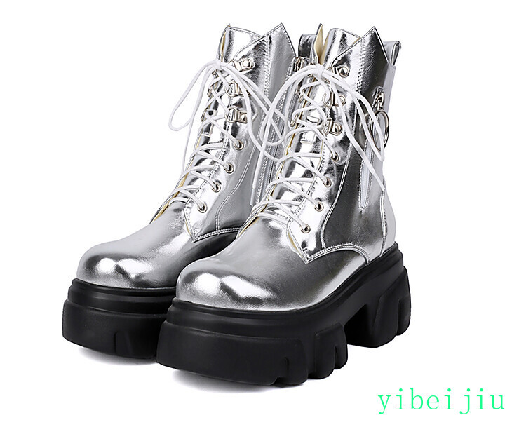 Womens Punk Platform High Heel Ankle Boots Rock Shoes Thicken Sole Combat Gothic gallery