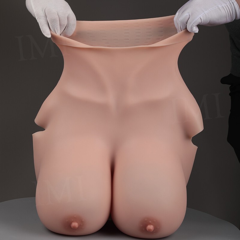 Plus torso Size Silicone Breast Forms Boobs B-K Cup Breastplate for Crossdresser
