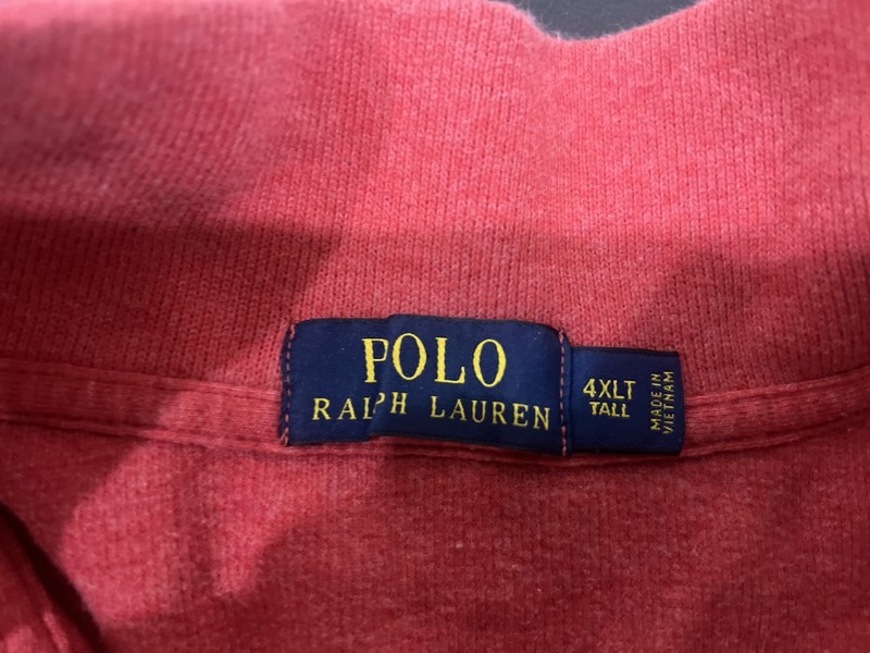 Polo Ralph Lauren Men’s Red 1/4 Zip Mock Neck Knit Sweater 4XLT Big & Tall gallery