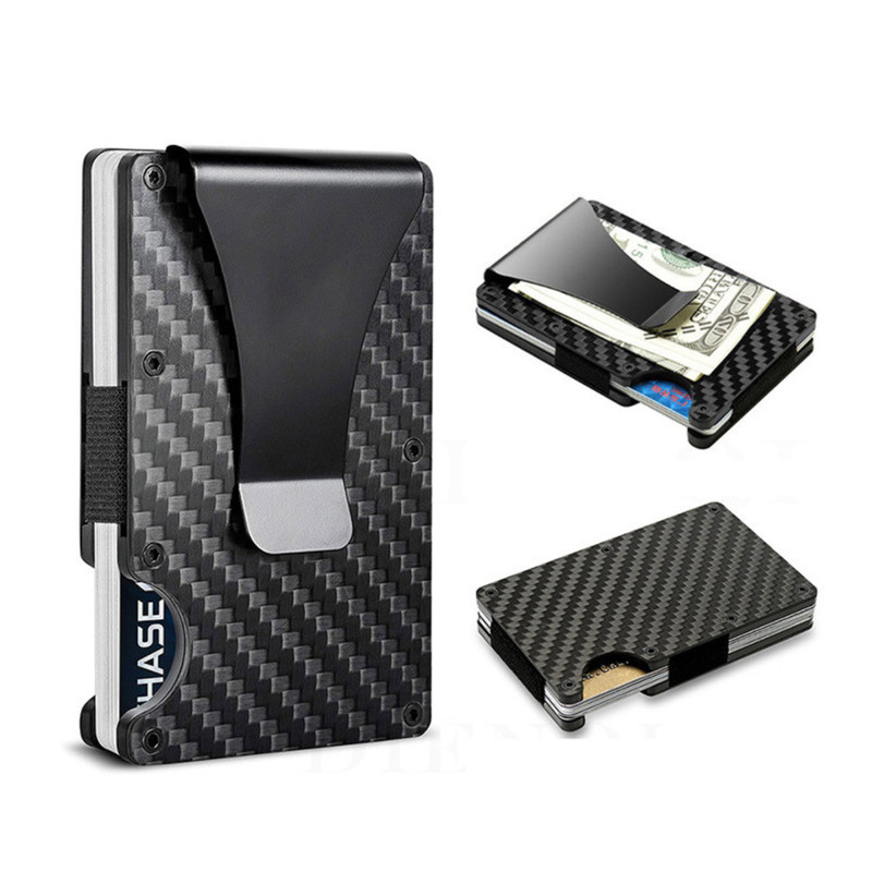Minimalist RFID Blocking Wallet for Men Aluminum Metal Card Holder Money Clip
