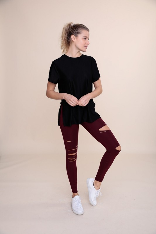 *NWT* Mono B Black Mesh Top