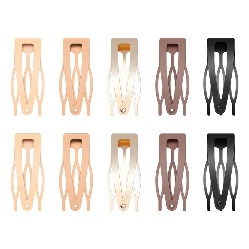 10 Pcs Double Grip Hair Clips, Metal Snap Hair Clips Hair Barrettes for Women…