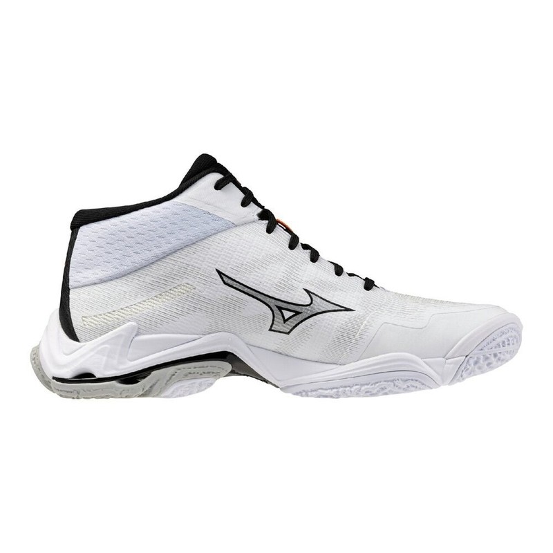 MIZUNO Volleyball Shoes WAVE LIGHTNING ELITE MID White/Black V1GA260551 2025 NEW gallery