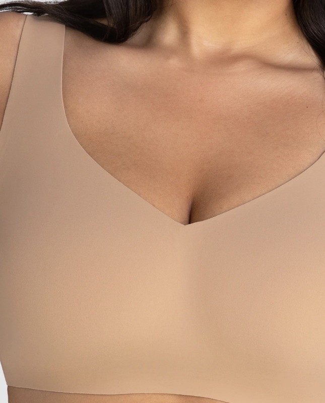 Honey Love Soft Form Wireless Bra SAND Sz 1X (64% Nylon, 36% Spandex) Pullover gallery