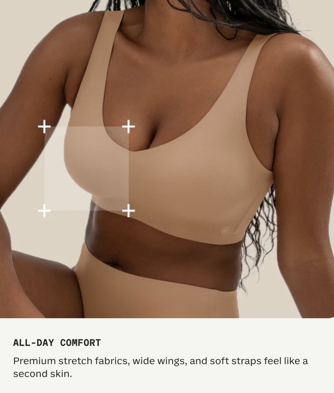 Honey Love Soft Form Wireless Bra SAND Sz 1X (64% Nylon, 36% Spandex) Pullover gallery