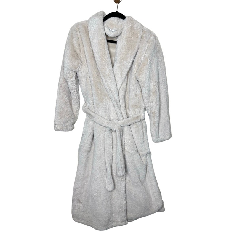 Minky Couture Cream Designer Robe Plush & Soft Faux Fur Heavy Size XS gallery