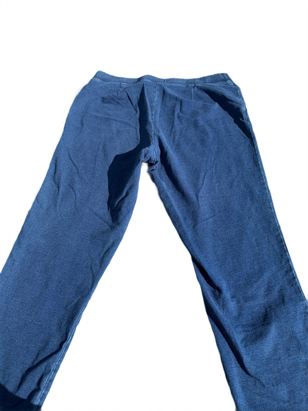 Vintage Blue Cotton Trousers Unisex Ankle Length Casual Wear gallery