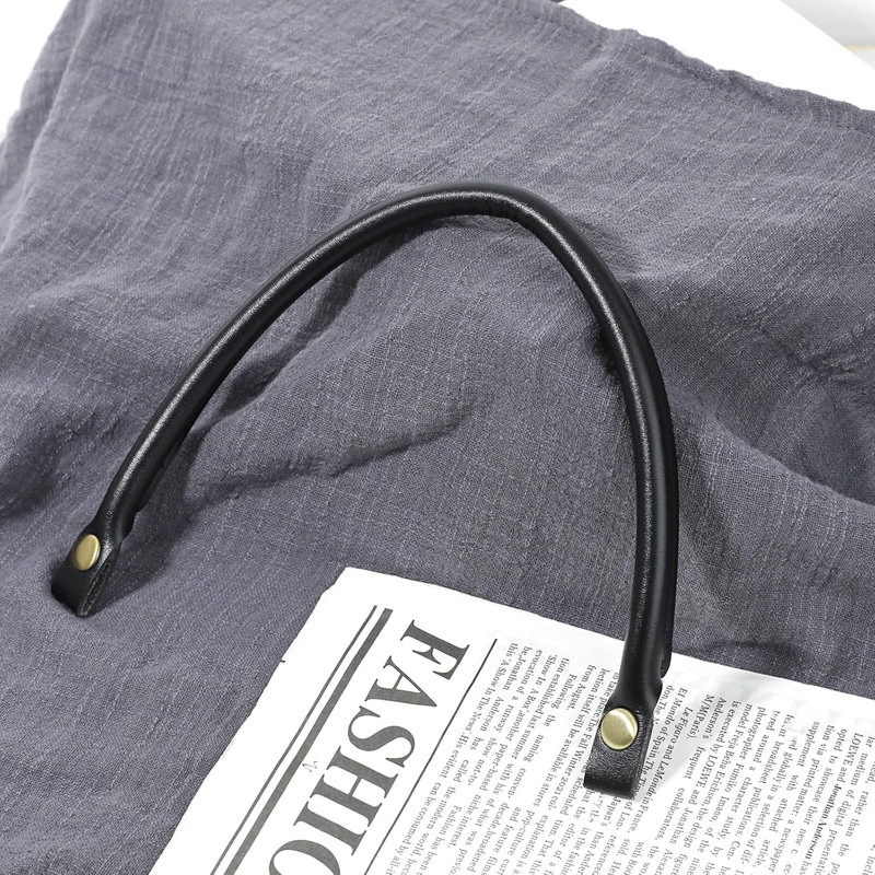 Leather Purse Handles Replacement, 2 PCS Black PU Leather Purse Straps with Meta gallery