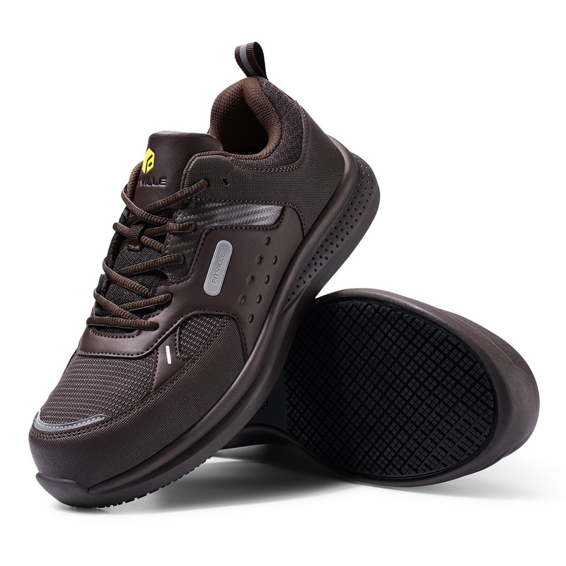 FitVille Men's Extra Wide Work Safety Shoes Composite Steel Toe Slip Resistant gallery