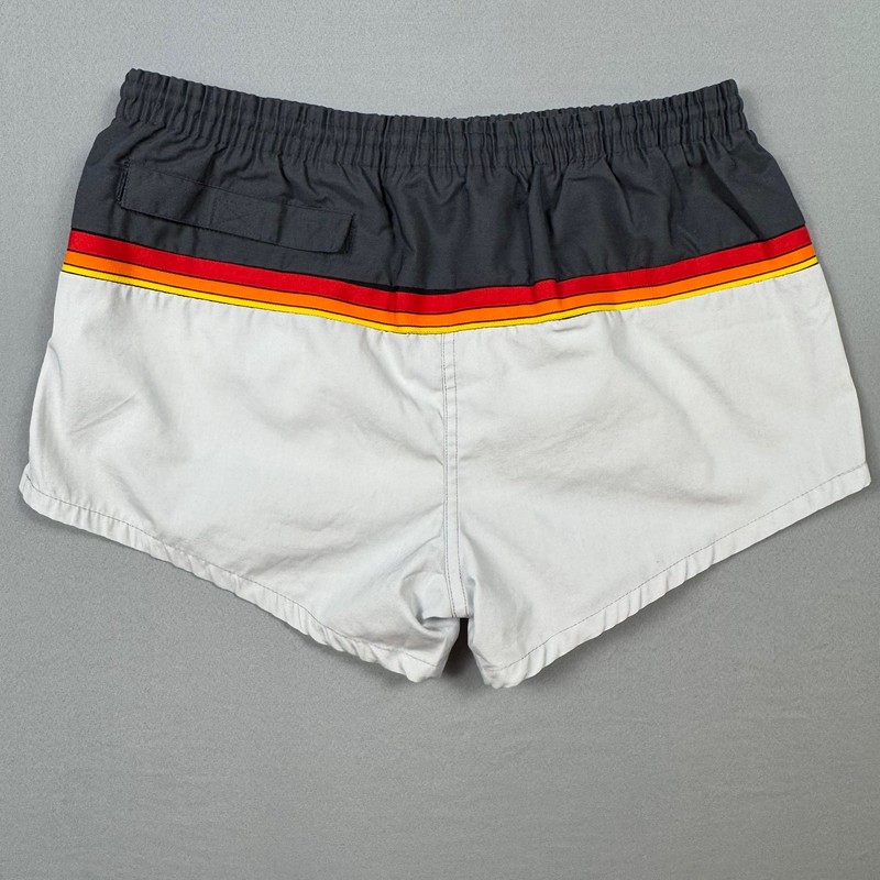 RARE Vintage Mega Sport 70’s 80’s Men Large Swim Trunks Shorts Colorblock Retro gallery